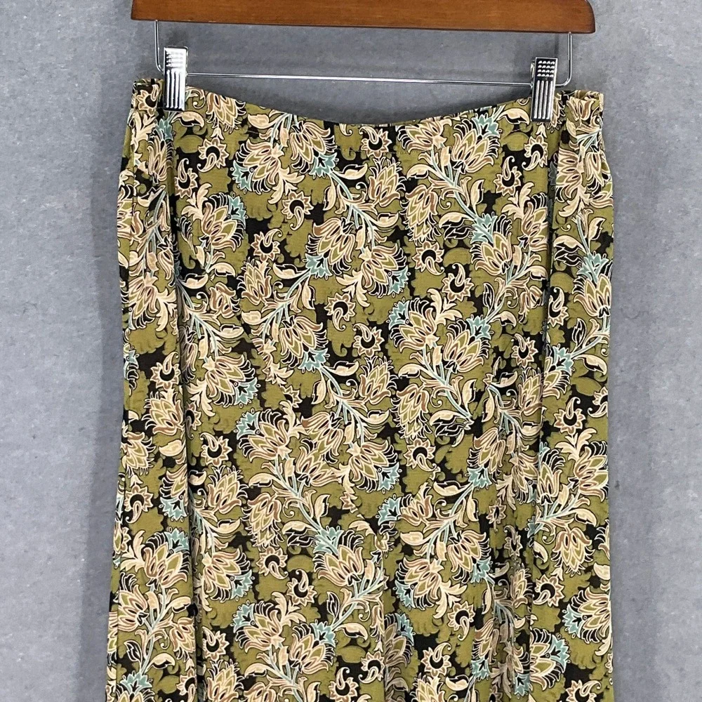 Emma James Floral Mesh Midi Skirt Women's‎ Sz M Lace Hem Gobincore Forest Fairy